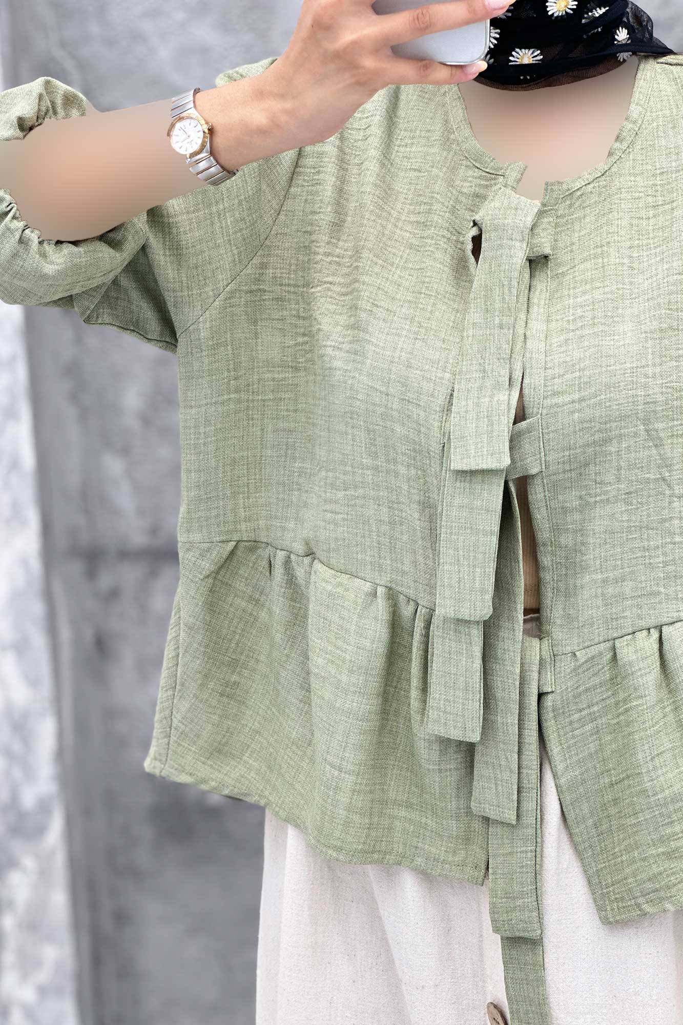 مانتو عروسکی سه بند پهن شانتون