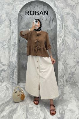 مانتو عروسکی سه بند پهن شانتون