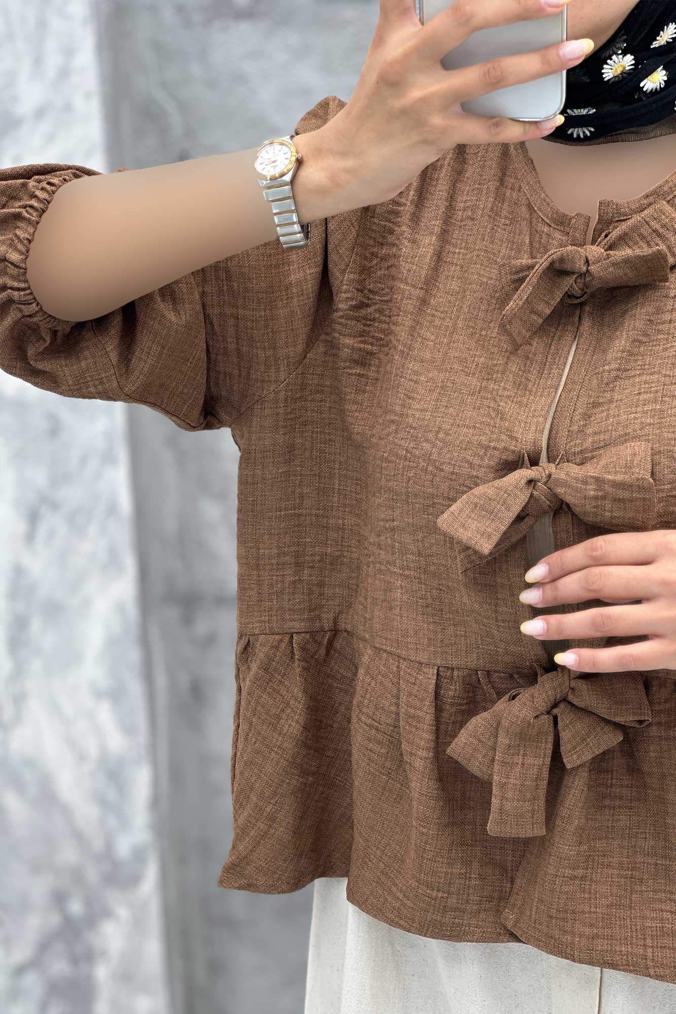 مانتو عروسکی سه بند پهن شانتون