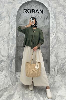 مانتو عروسکی سه بند پهن شانتون