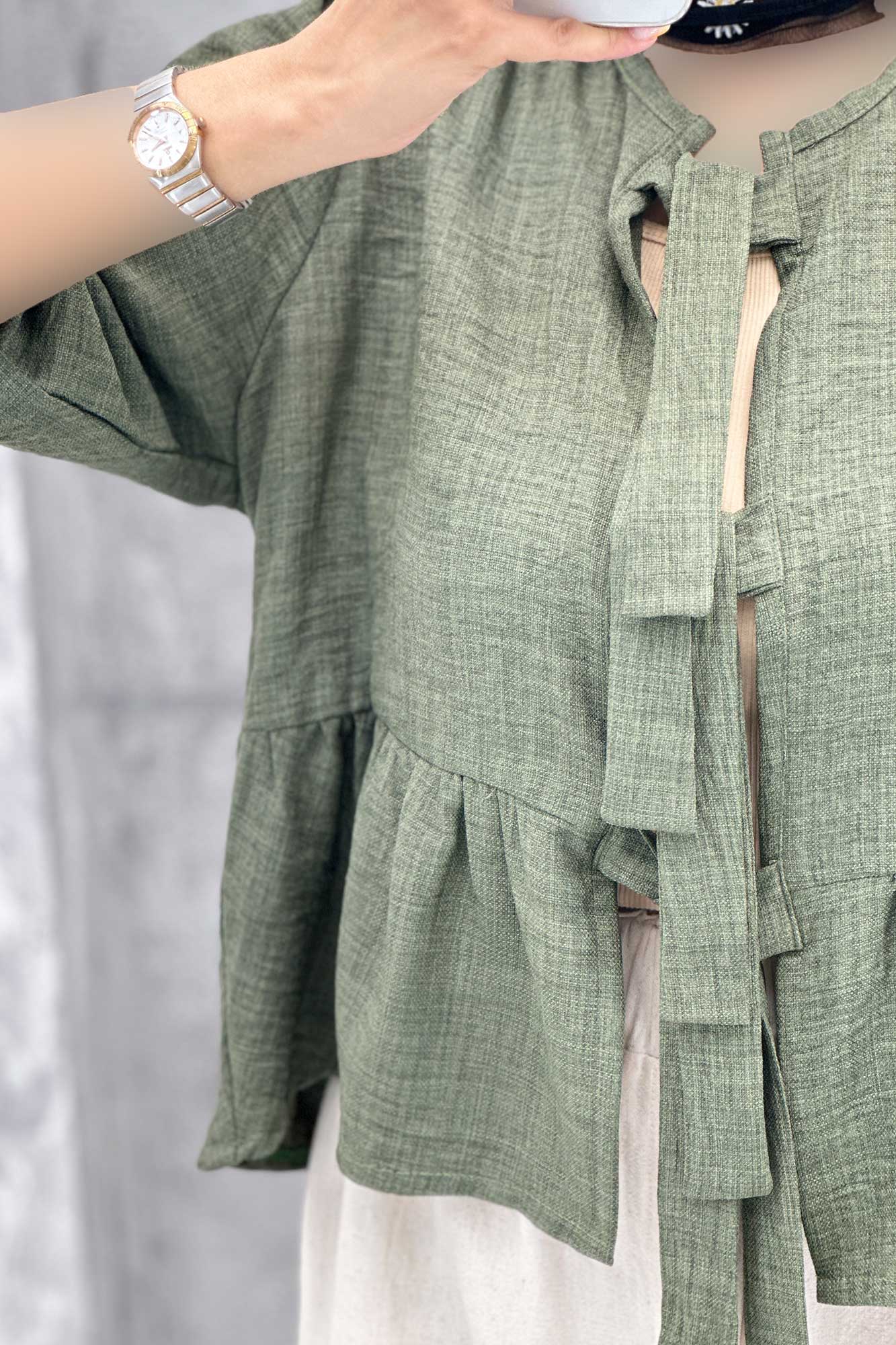 مانتو عروسکی سه بند پهن شانتون