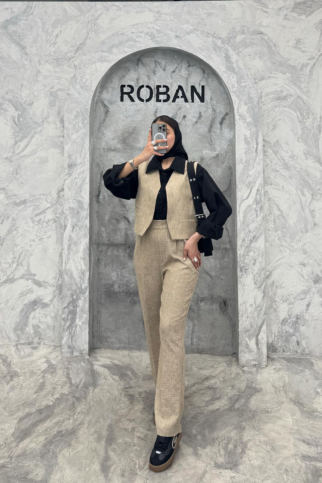 ست جلیقه و شلوار شانتون جیب فیلتو