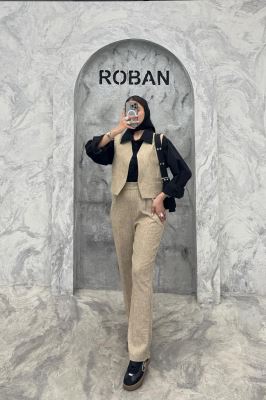 ست جلیقه و شلوار شانتون جیب فیلتو