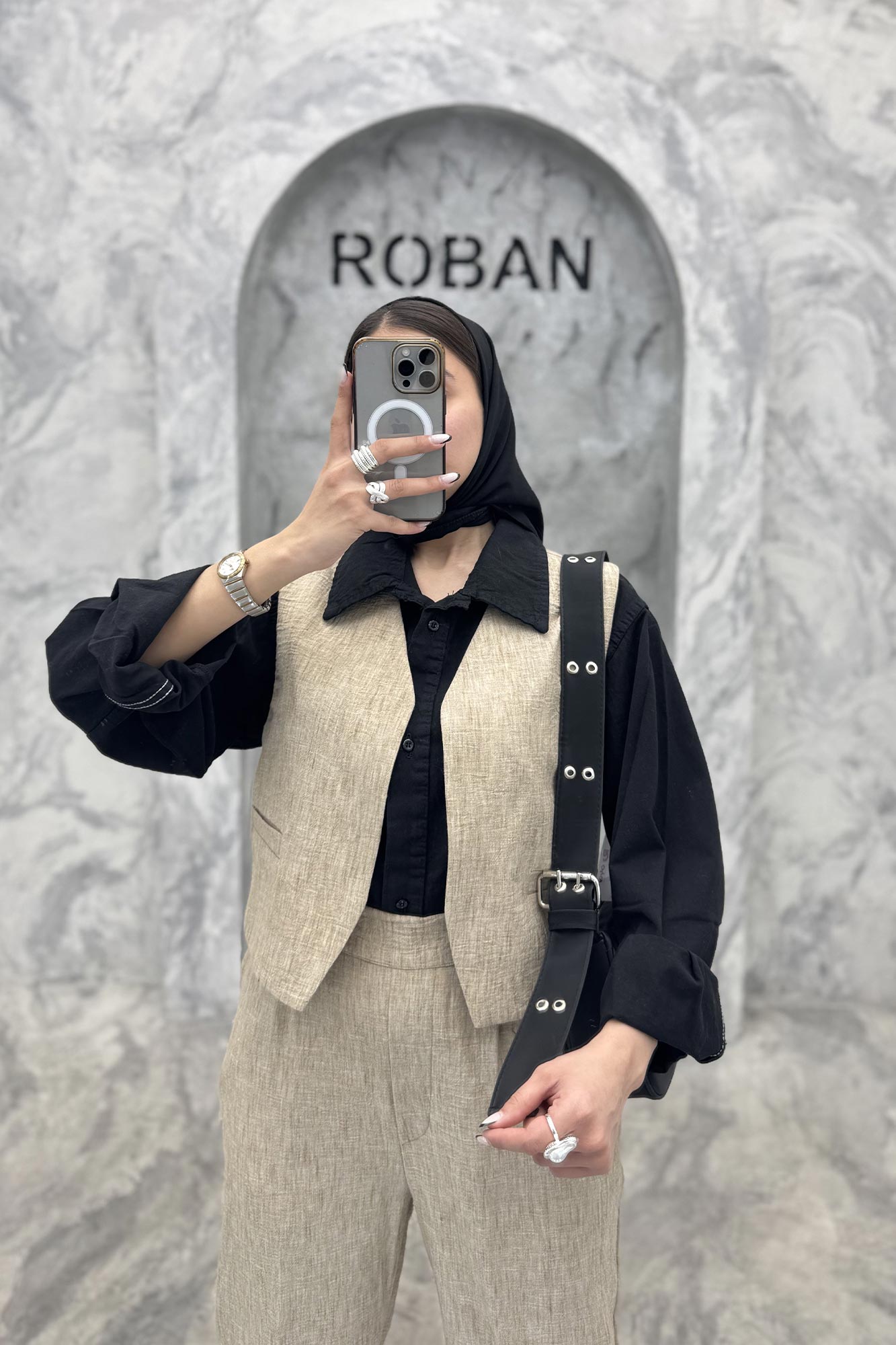 ست جلیقه و شلوار شانتون جیب فیلتو