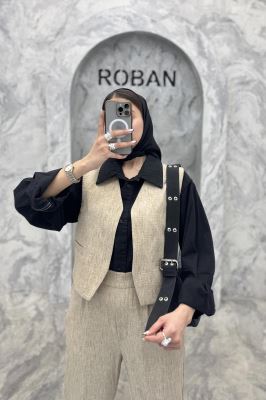 ست جلیقه و شلوار شانتون جیب فیلتو