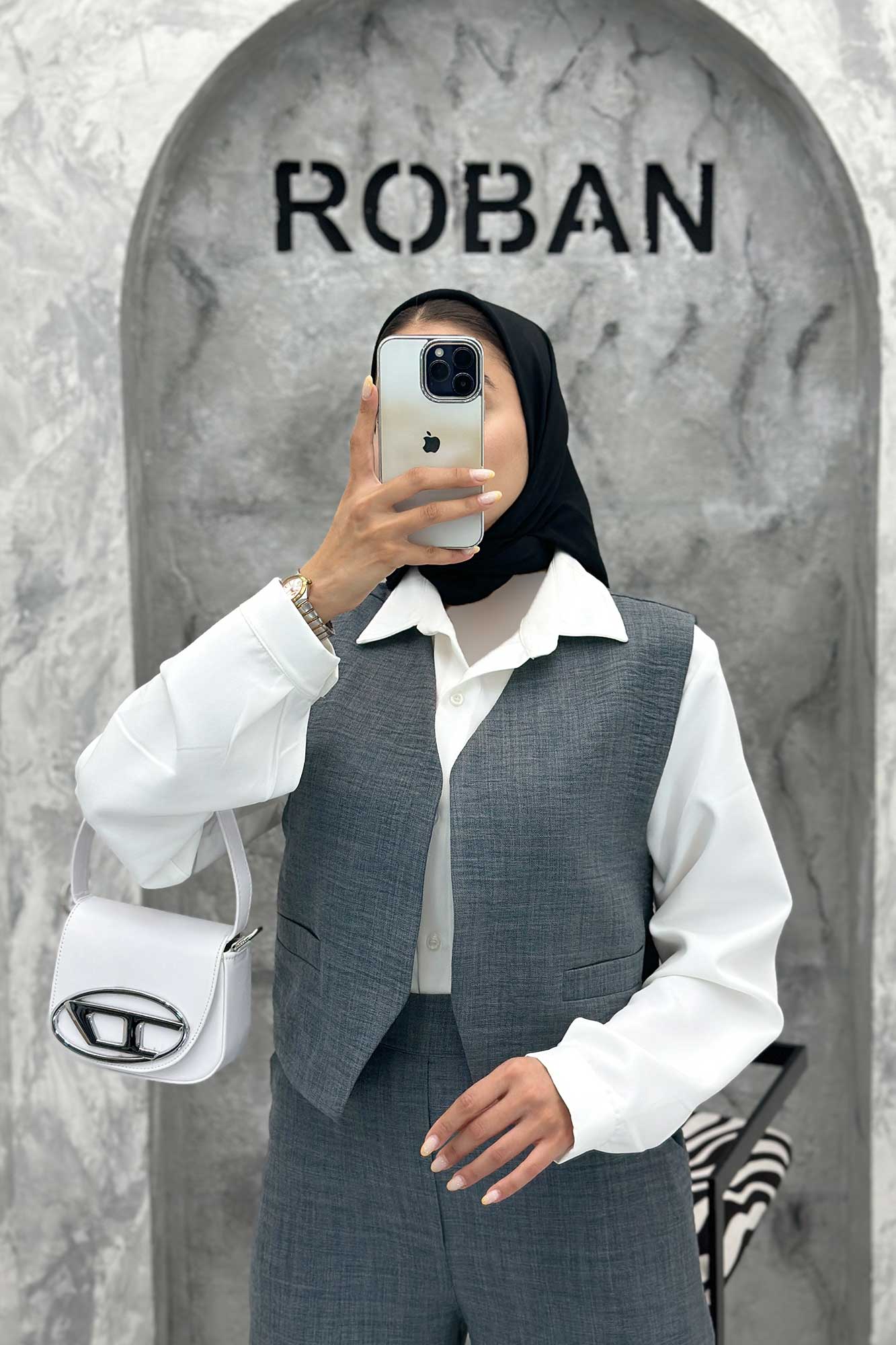 ست جلیقه و شلوار شانتون جیب فیلتو