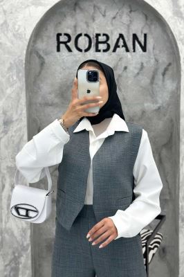 ست جلیقه و شلوار شانتون جیب فیلتو