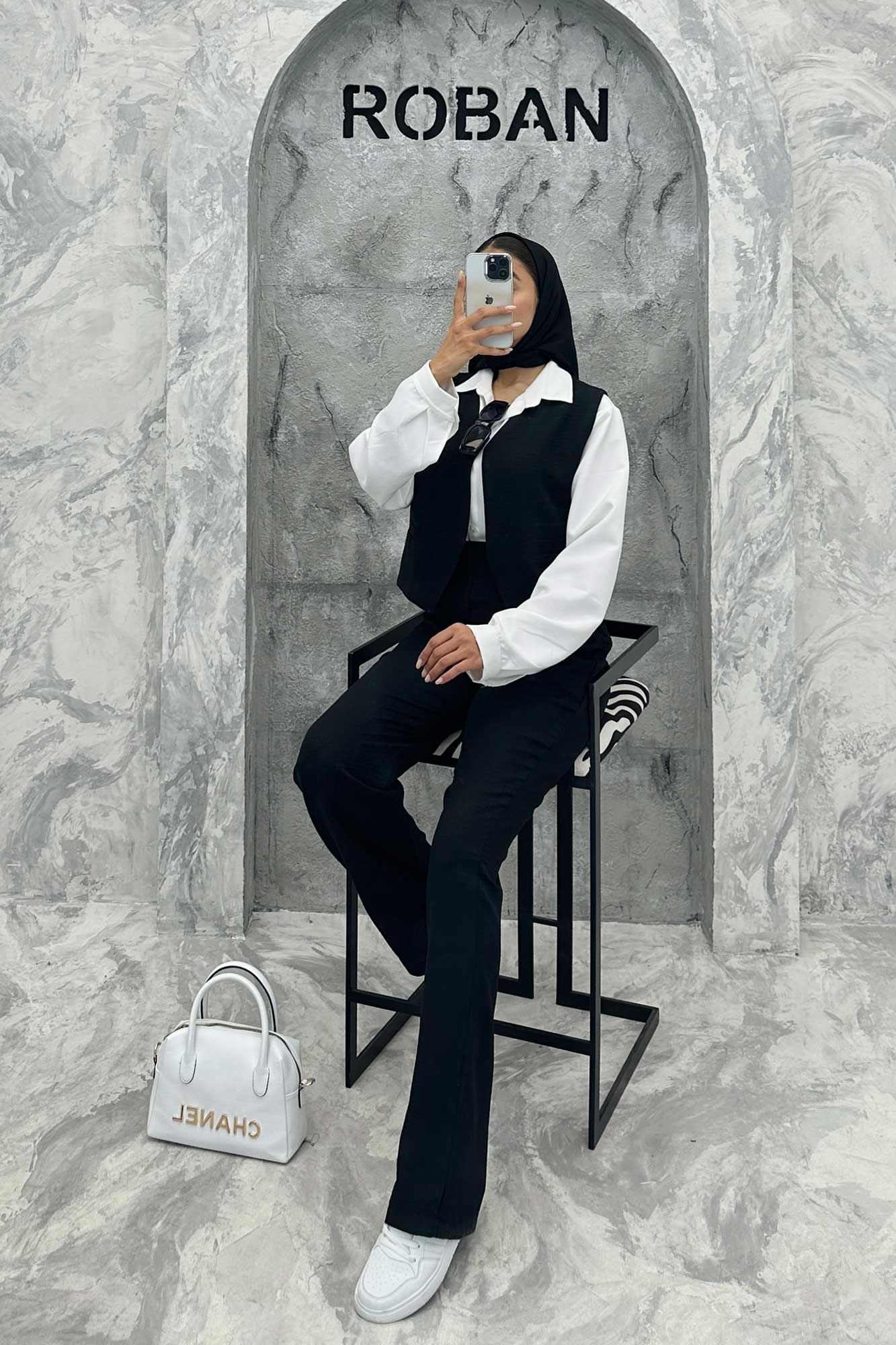 ست جلیقه و شلوار شانتون جیب فیلتو