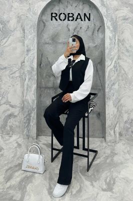 ست جلیقه و شلوار شانتون جیب فیلتو