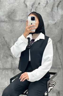 ست جلیقه و شلوار شانتون جیب فیلتو