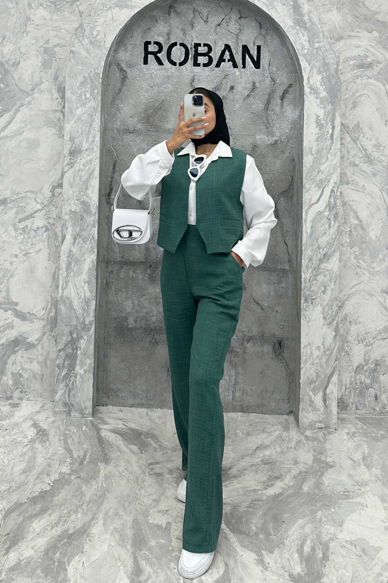 ست جلیقه و شلوار شانتون جیب فیلتو