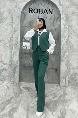 ست جلیقه و شلوار شانتون جیب فیلتو