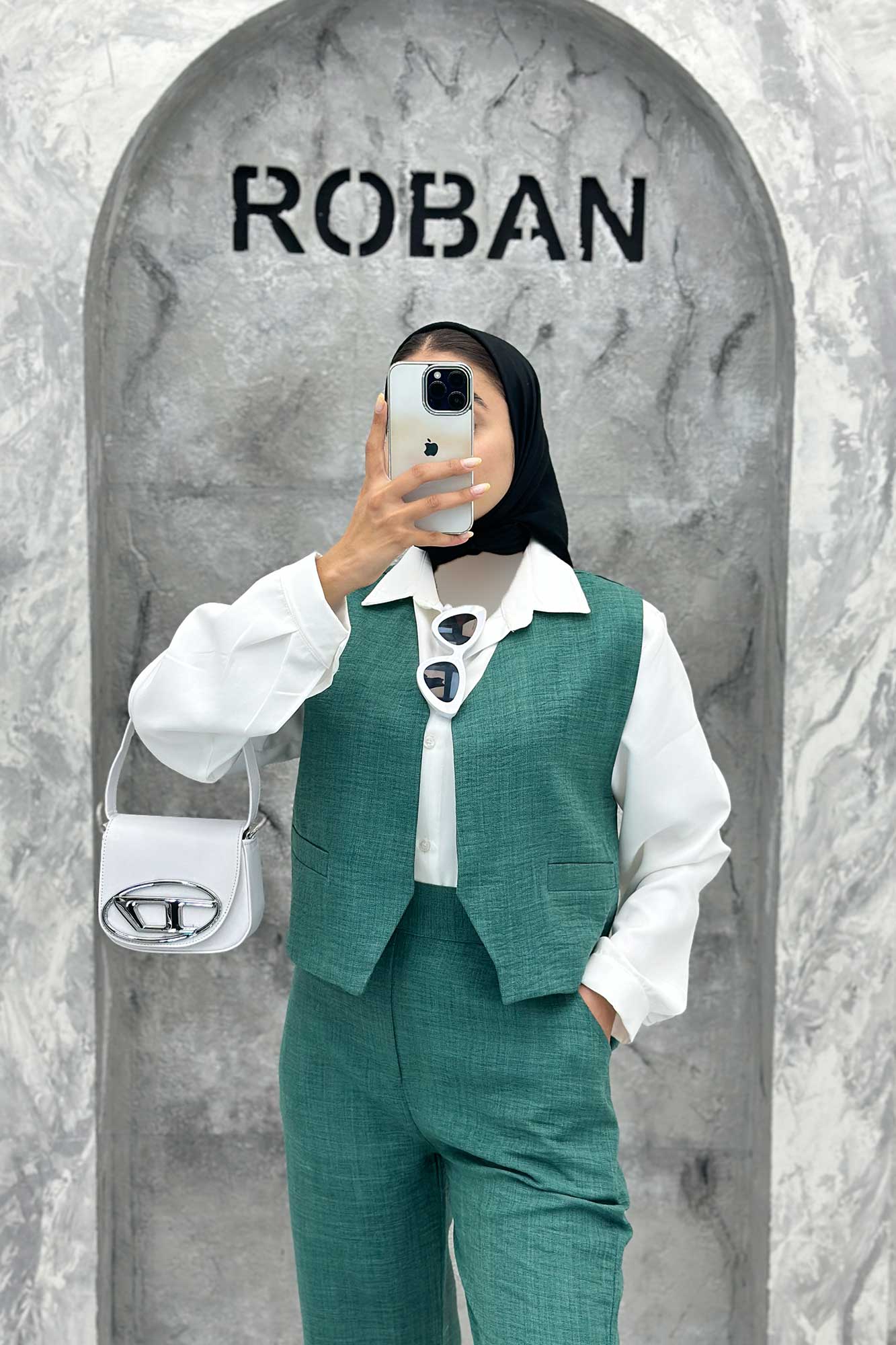 ست جلیقه و شلوار شانتون جیب فیلتو