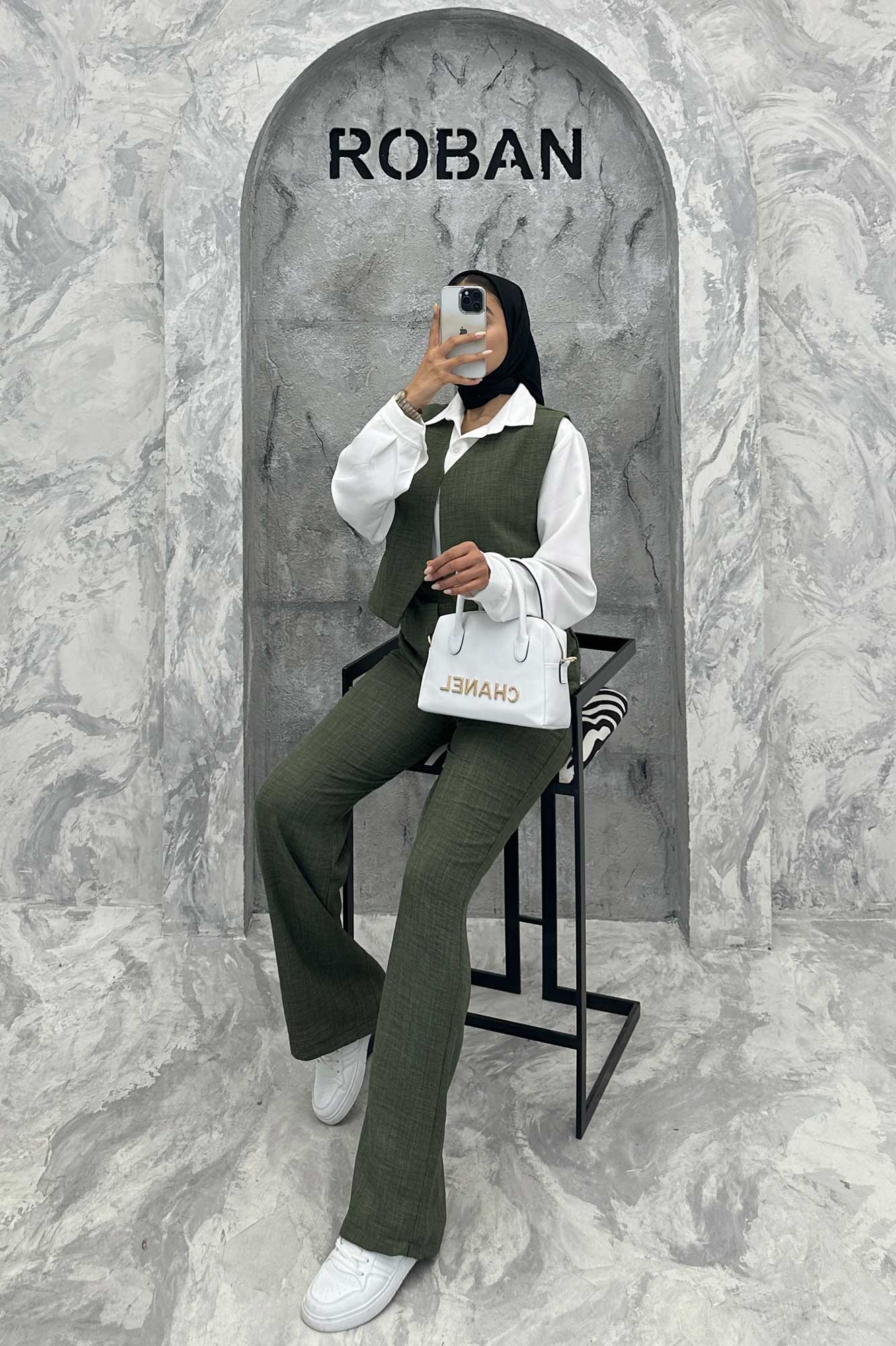 ست جلیقه و شلوار شانتون جیب فیلتو