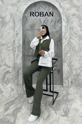 ست جلیقه و شلوار شانتون جیب فیلتو