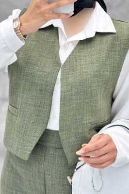 ست جلیقه و شلوار شانتون جیب فیلتو