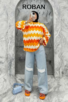 مانتو یقه سه سانت آستین بلند کراش جناقی