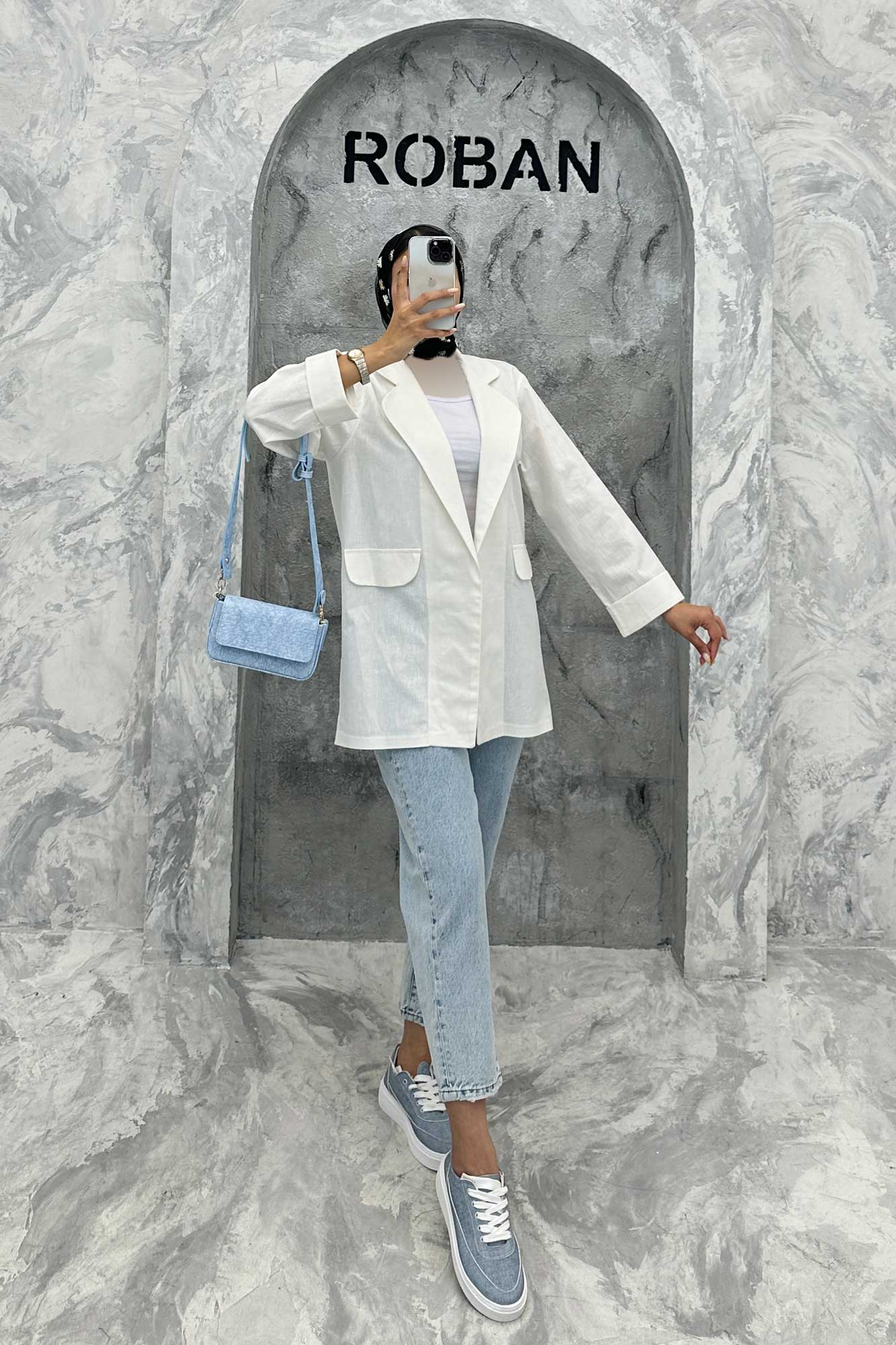 مانتو یقه ب ب لینن نچرال