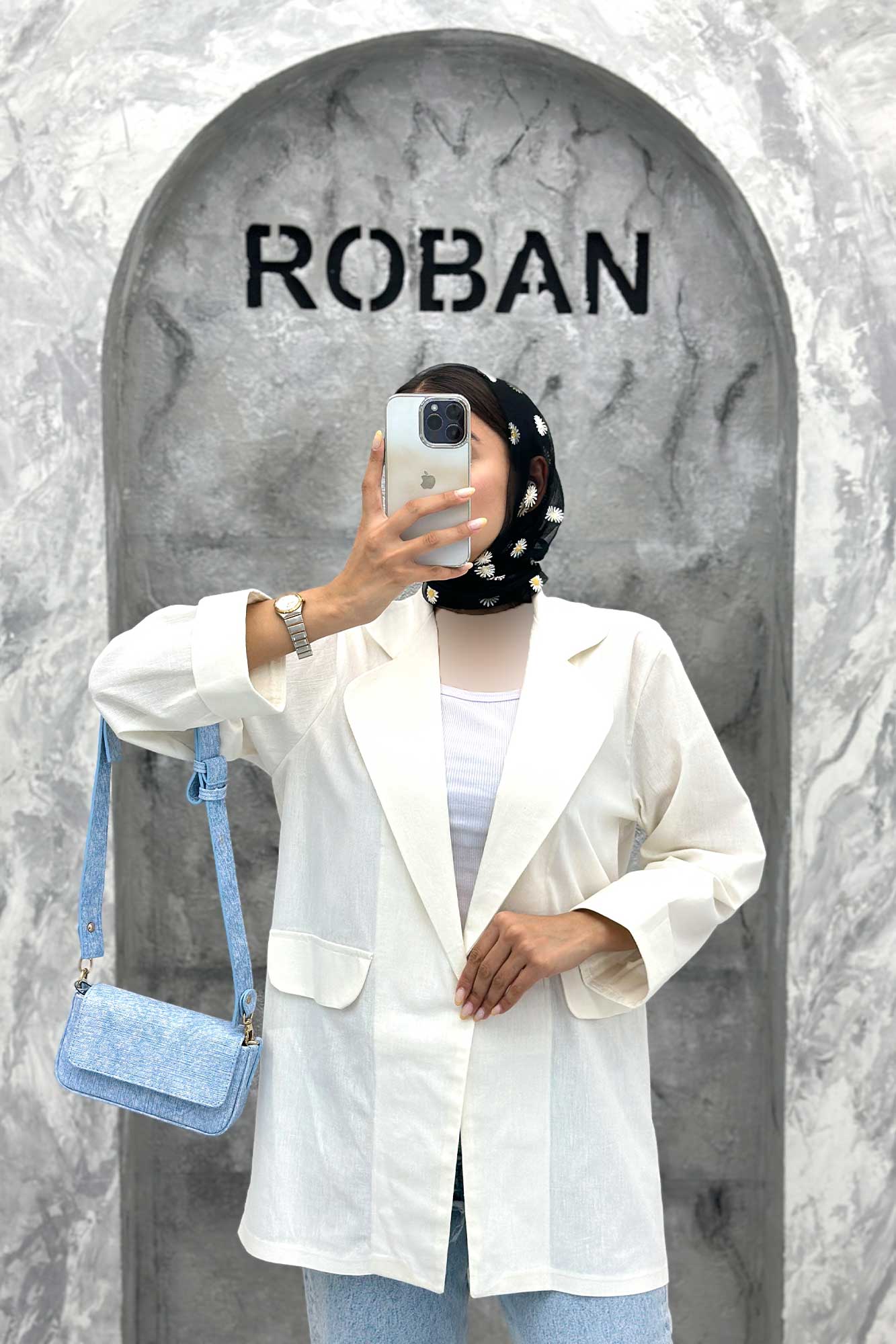 مانتو یقه ب ب لینن نچرال