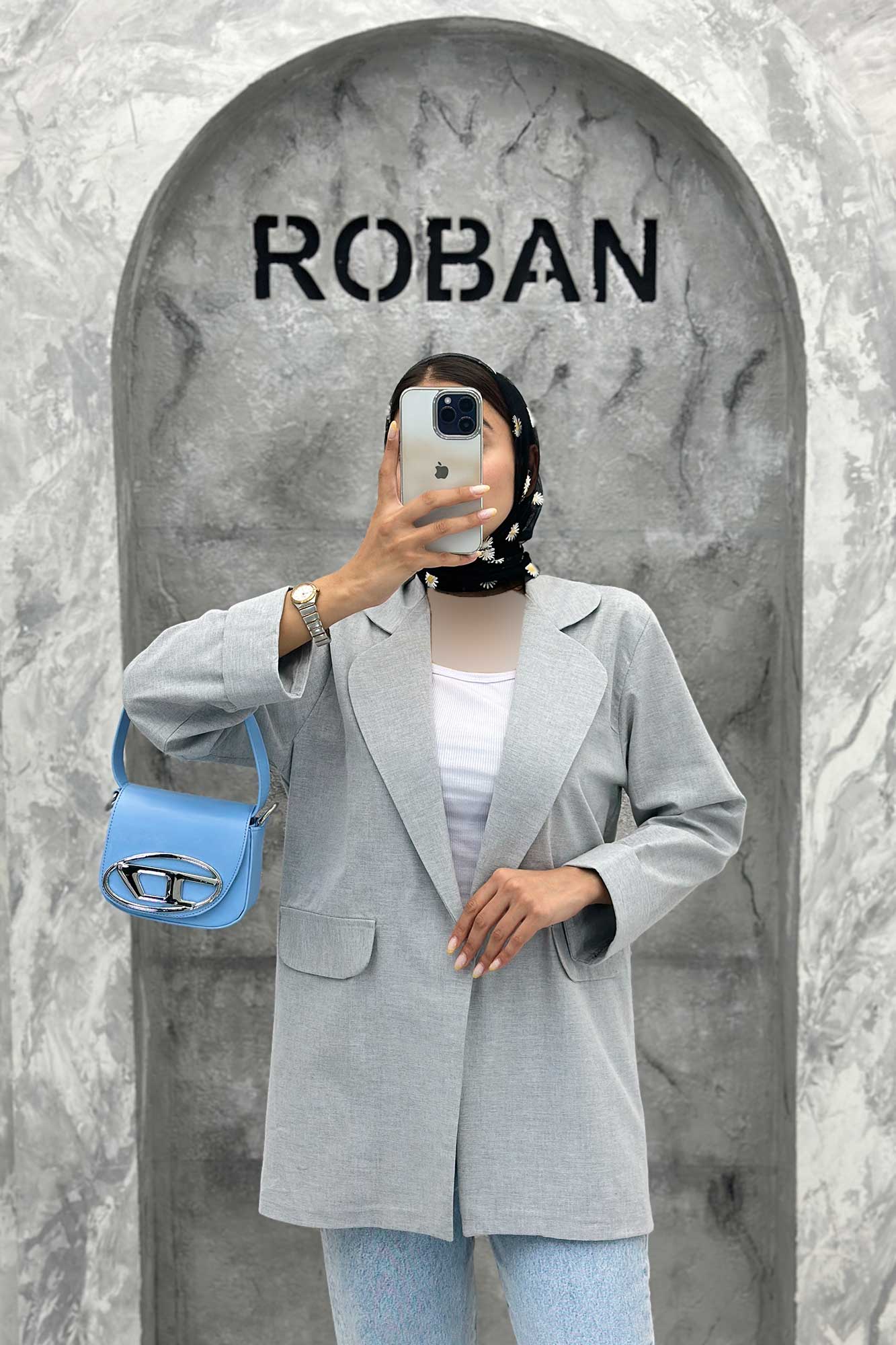 مانتو یقه ب ب لینن نچرال