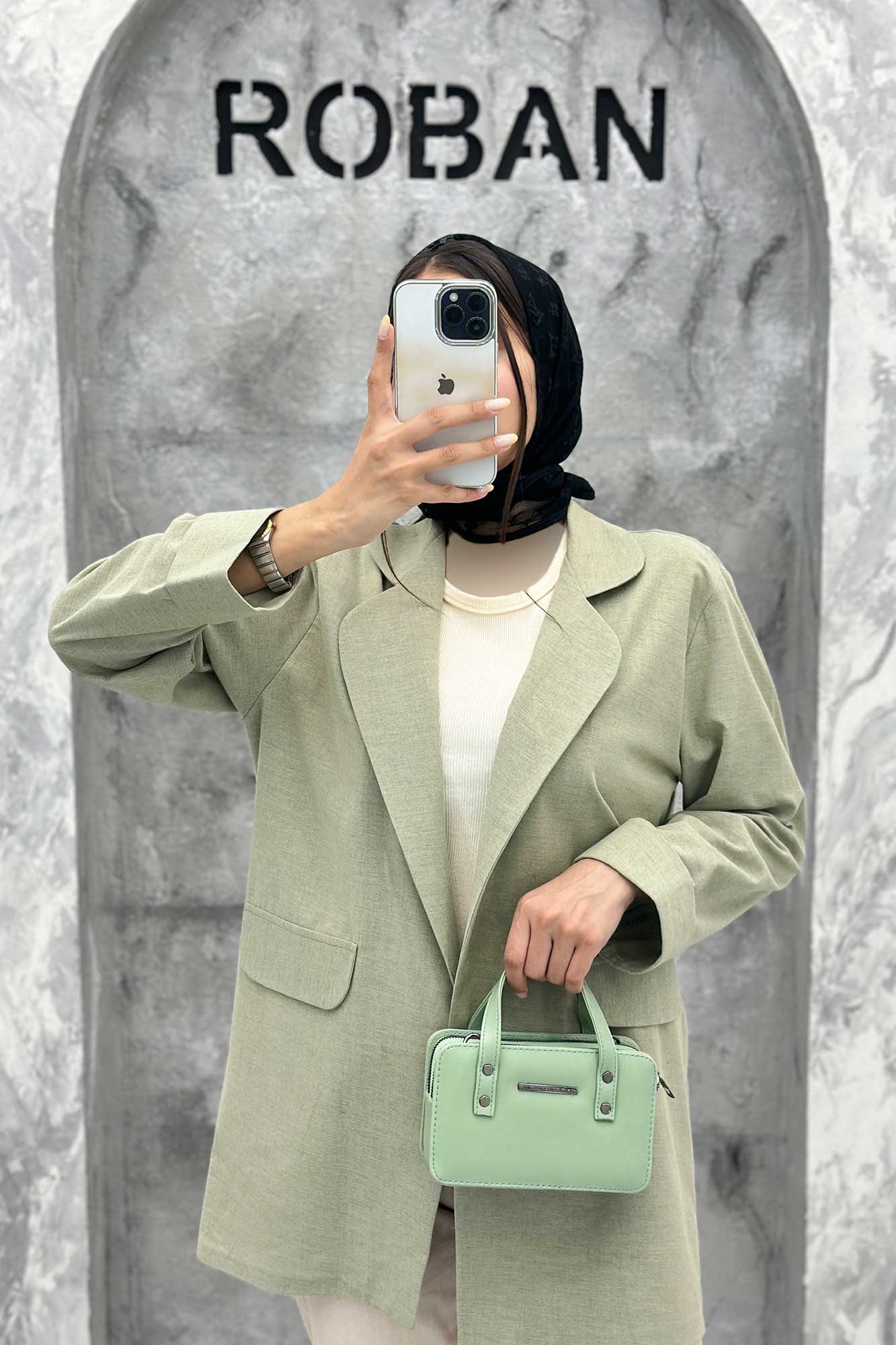 مانتو یقه ب ب لینن نچرال