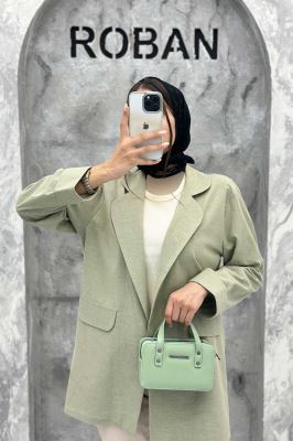 مانتو یقه ب ب لینن نچرال