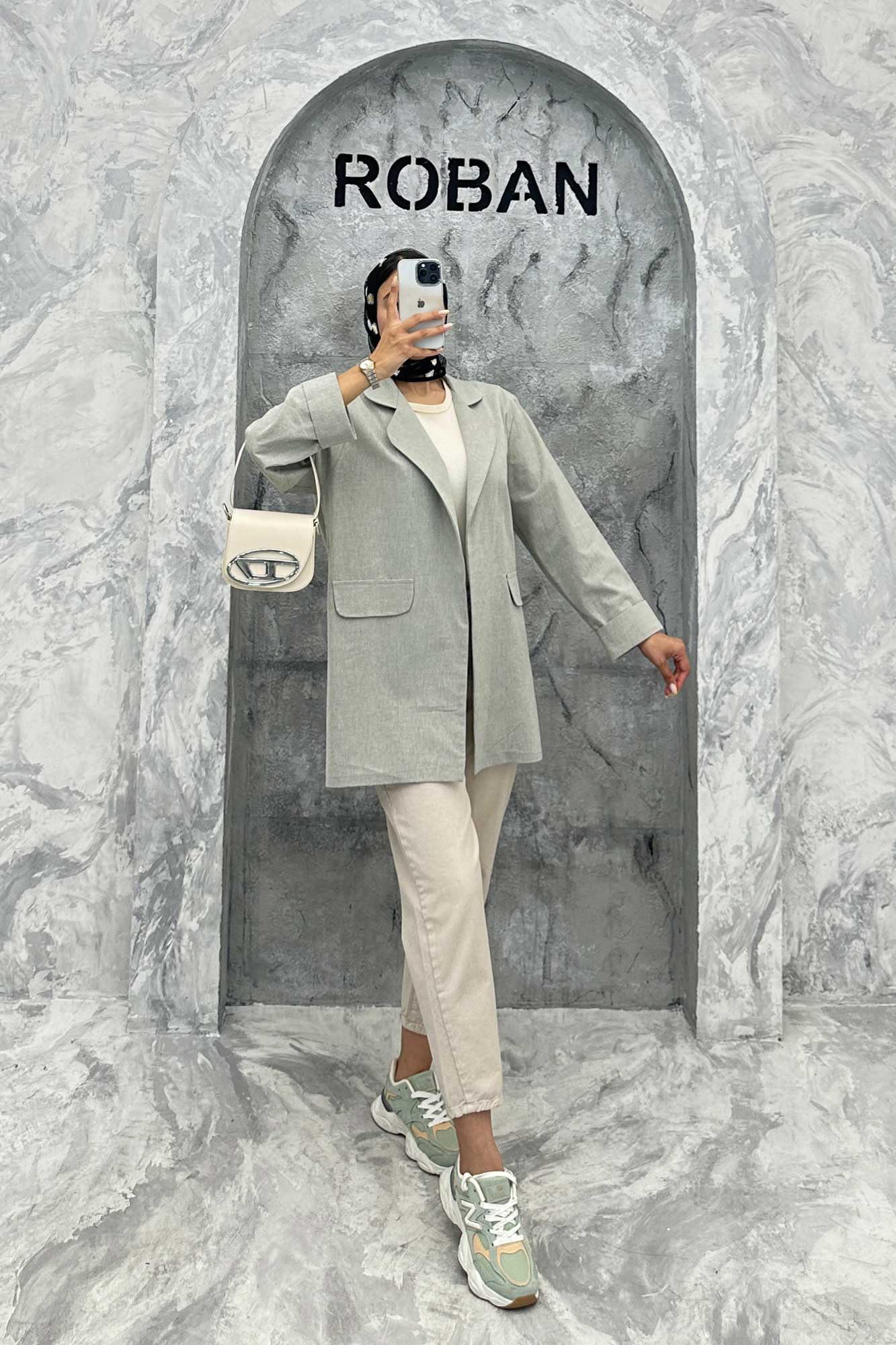 مانتو یقه ب ب لینن نچرال