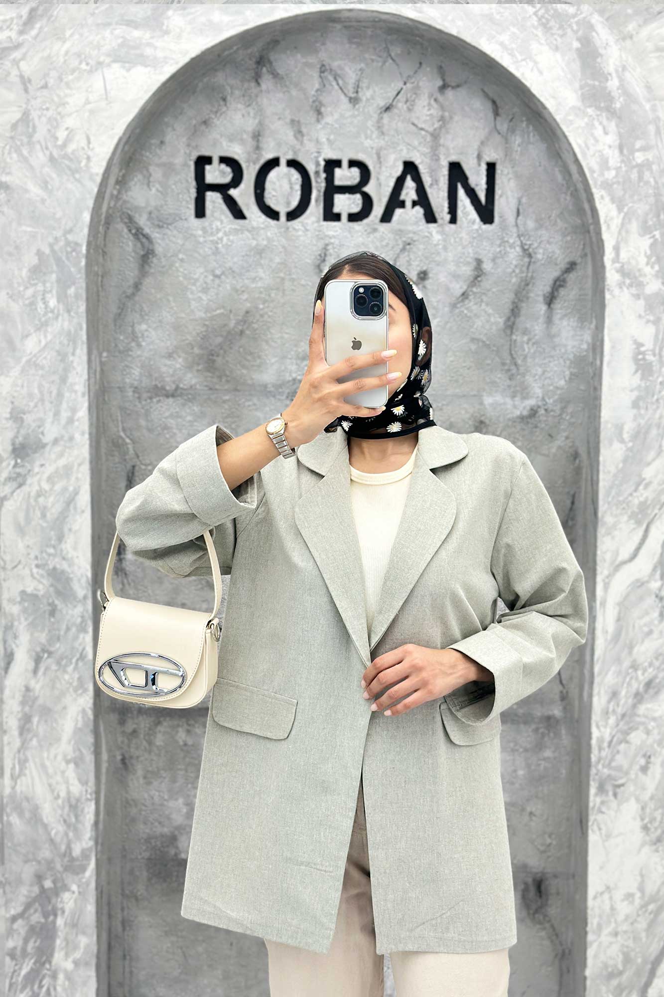 مانتو یقه ب ب لینن نچرال