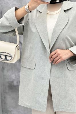 مانتو یقه ب ب لینن نچرال