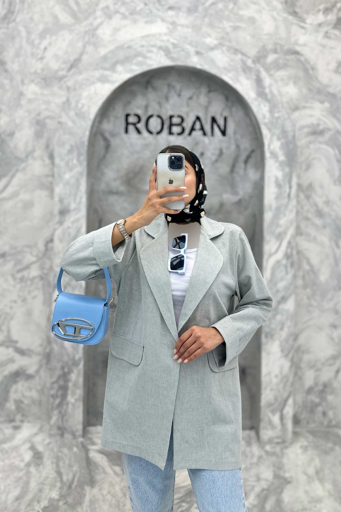 مانتو یقه ب ب لینن نچرال