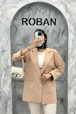 مانتو یقه ب ب لینن نچرال