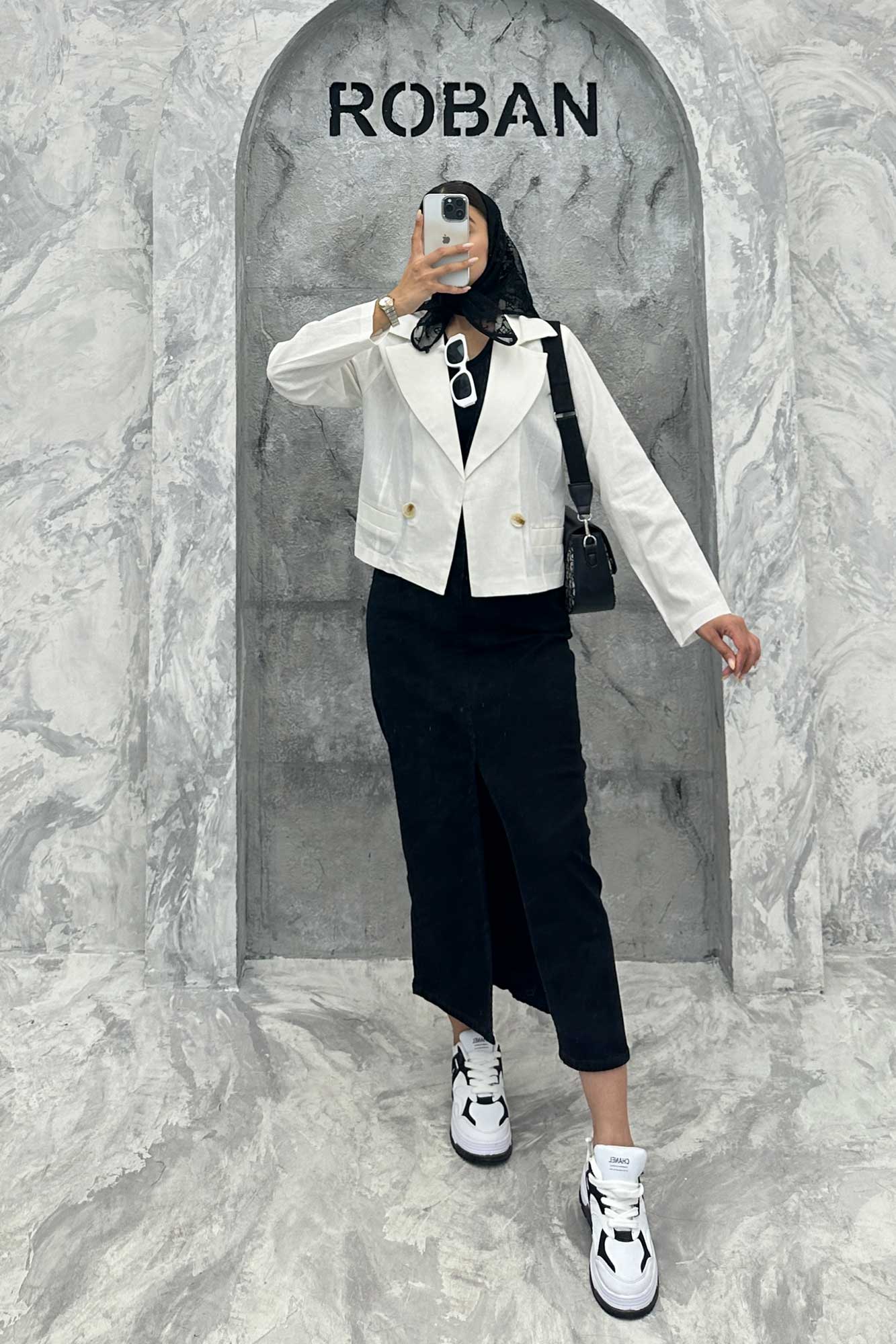 کت کراپ جیب فیلتو لینن