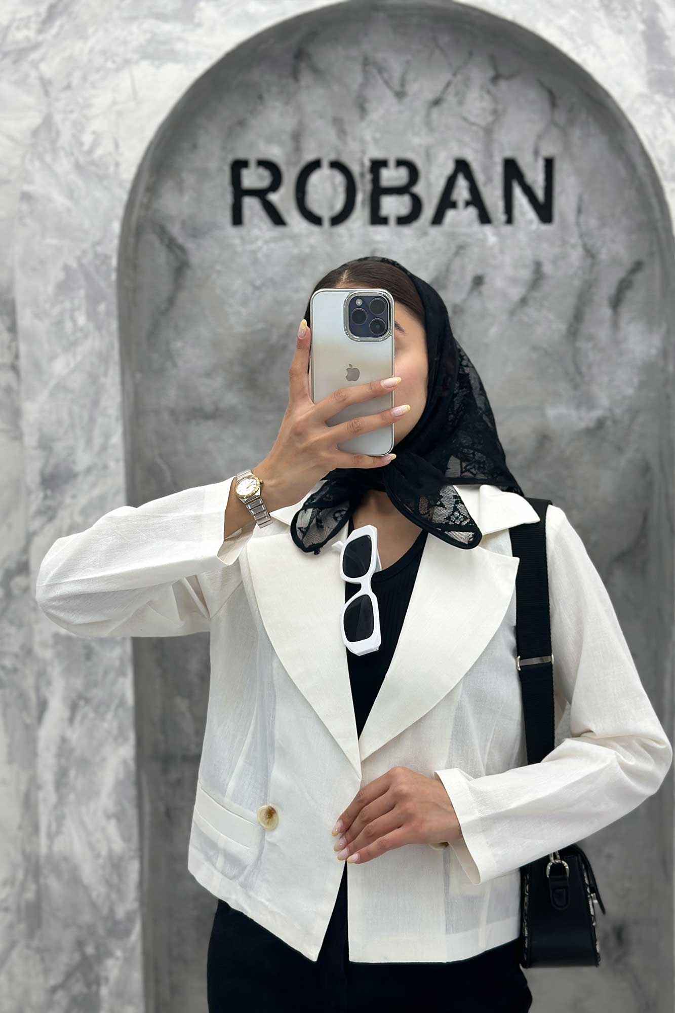 کت کراپ جیب فیلتو لینن