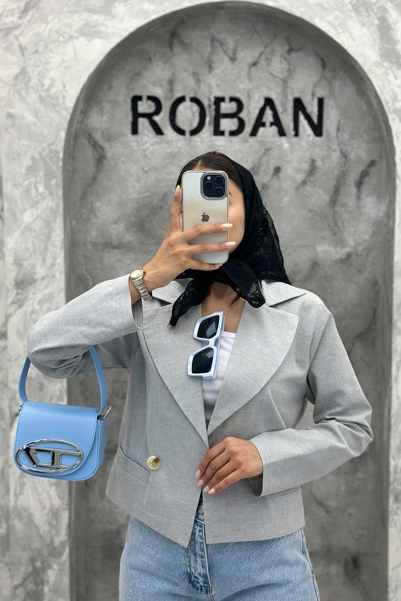 کت کراپ جیب فیلتو لینن