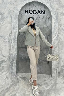 کت کراپ جیب فیلتو لینن