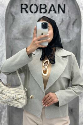 کت کراپ جیب فیلتو لینن