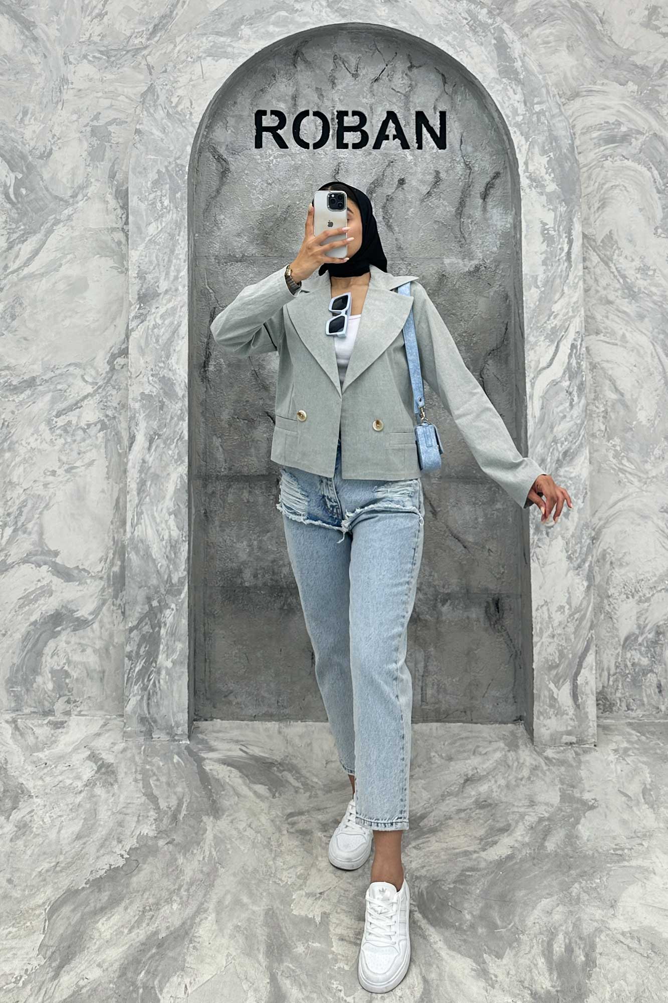 کت کراپ جیب فیلتو لینن