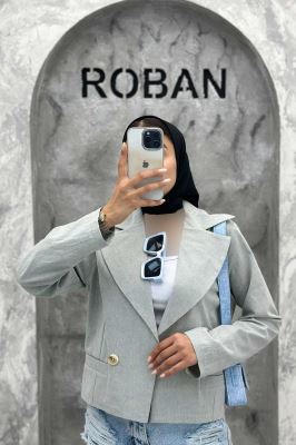 کت کراپ جیب فیلتو لینن