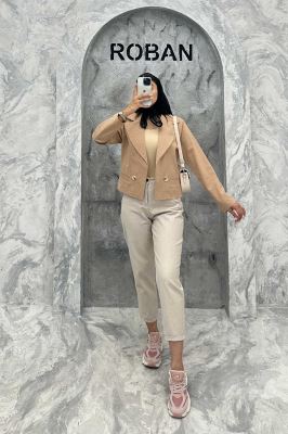 کت کراپ جیب فیلتو لینن