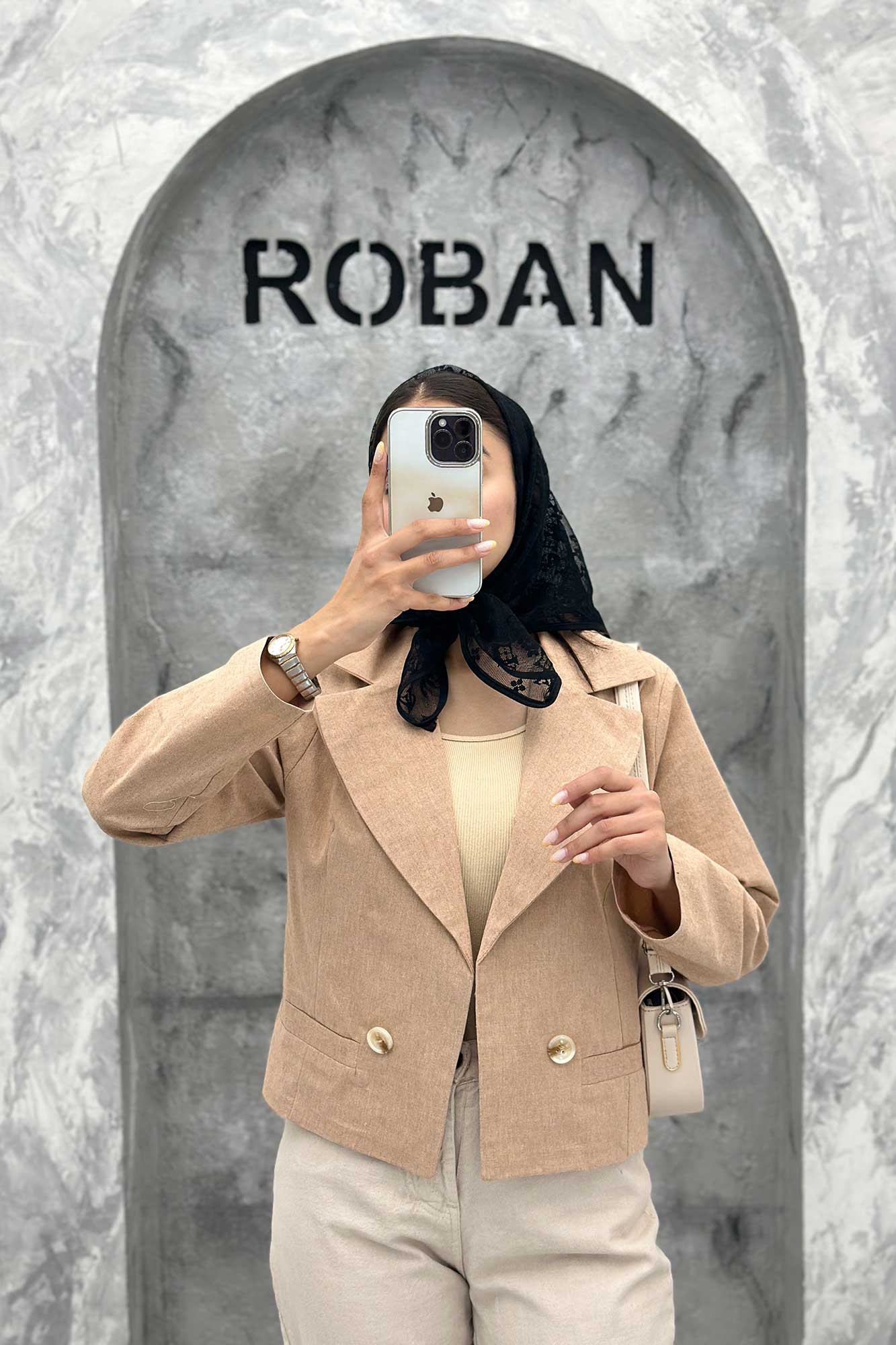 کت کراپ جیب فیلتو لینن