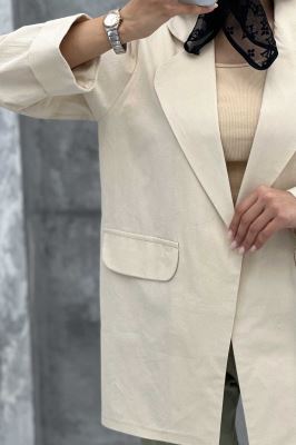 مانتو یقه ب ب لینن کتان