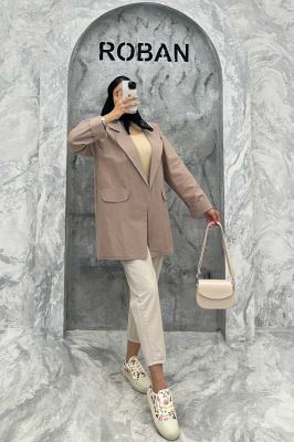 مانتو یقه ب ب لینن کتان