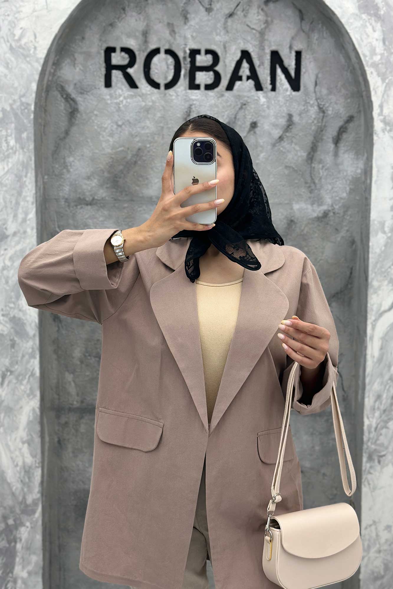 مانتو یقه ب ب لینن کتان