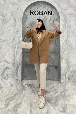 مانتو یقه ب ب لینن کتان