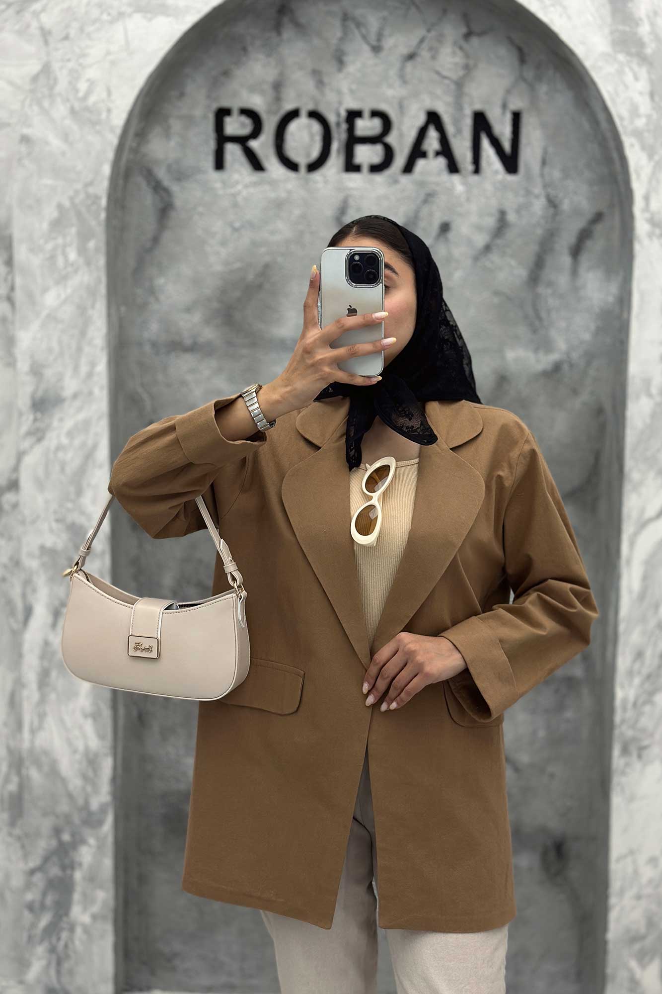 مانتو یقه ب ب لینن کتان