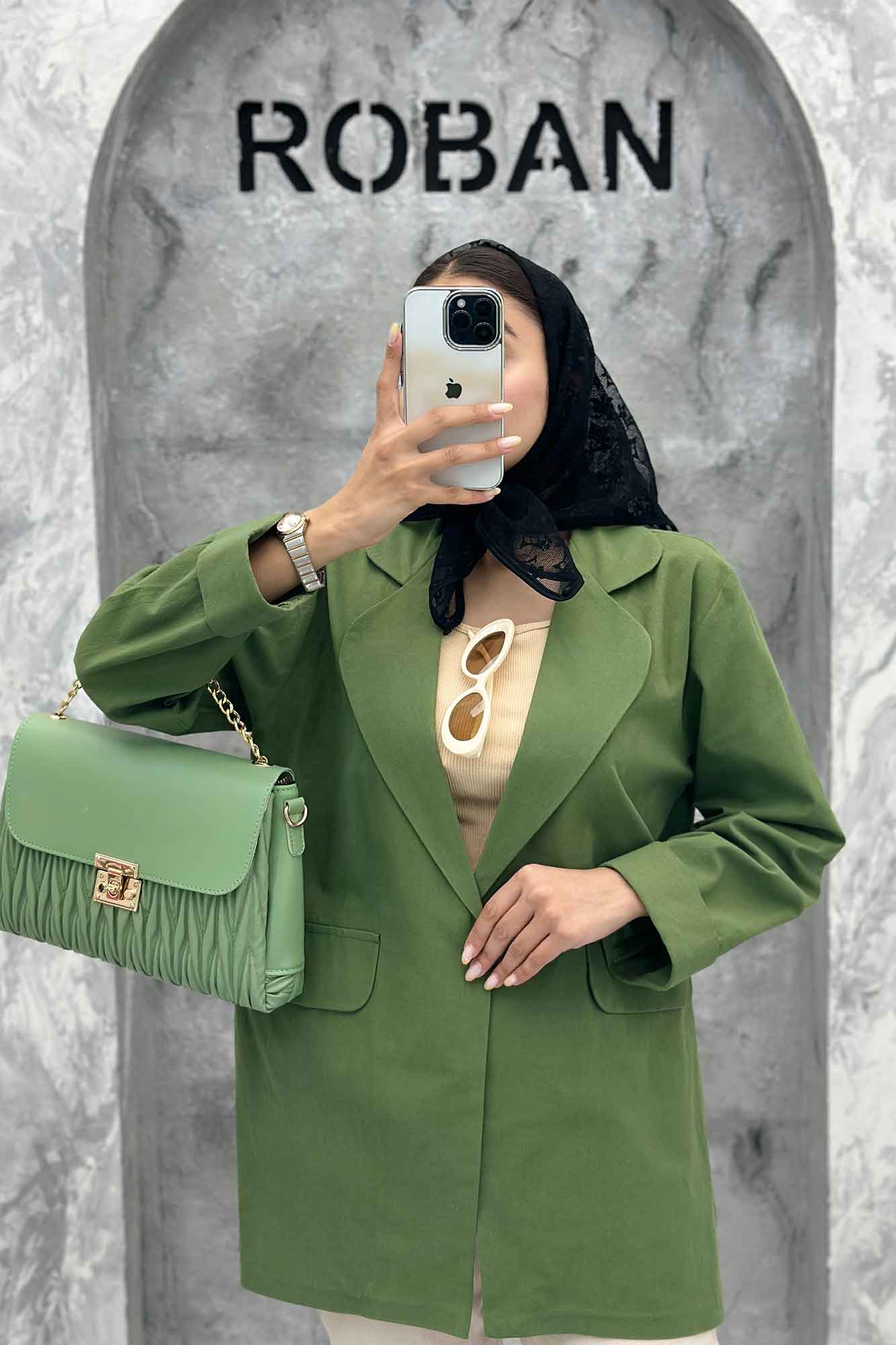 مانتو یقه ب ب لینن کتان