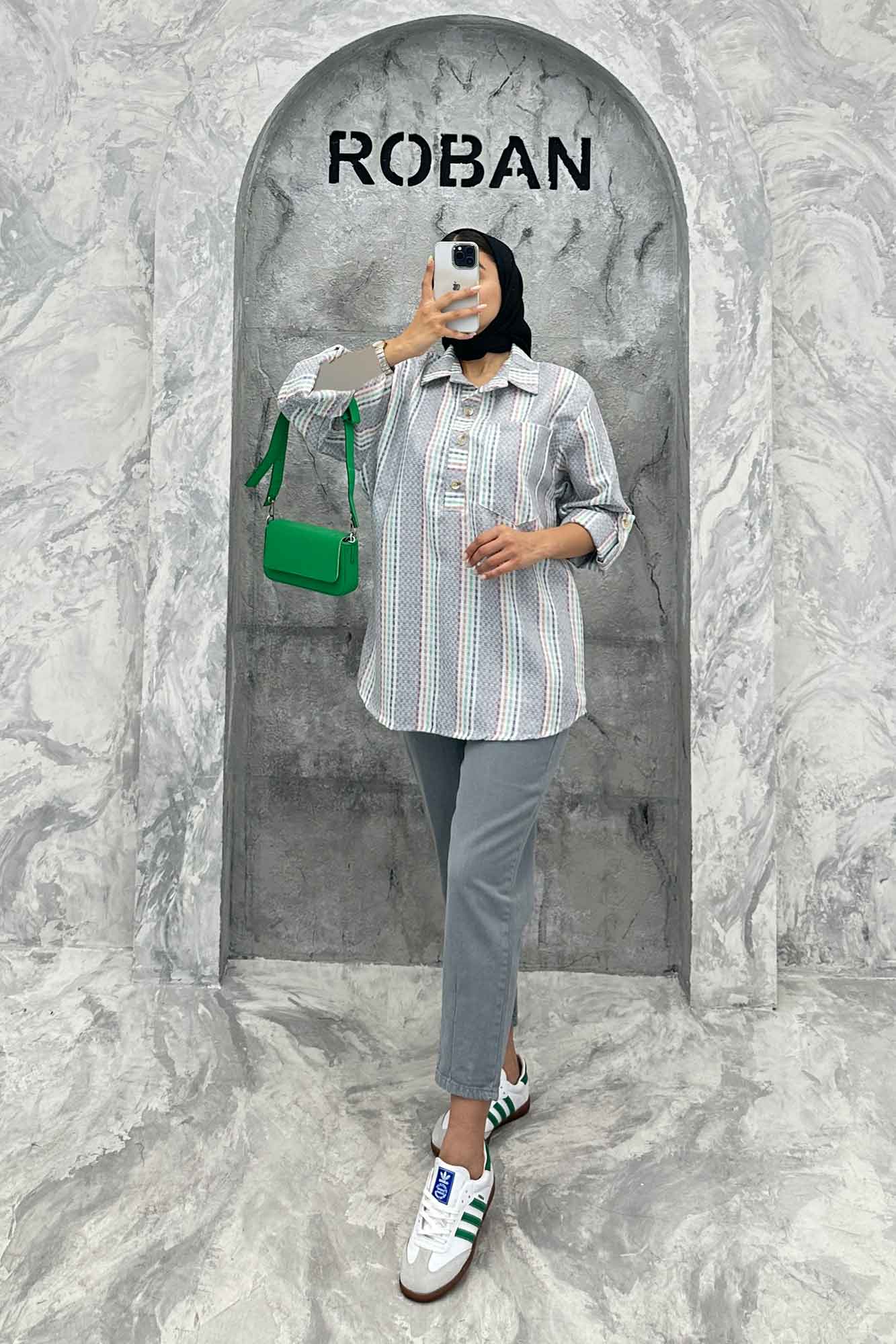 مانتو تک جیب آستین پاگن جودون