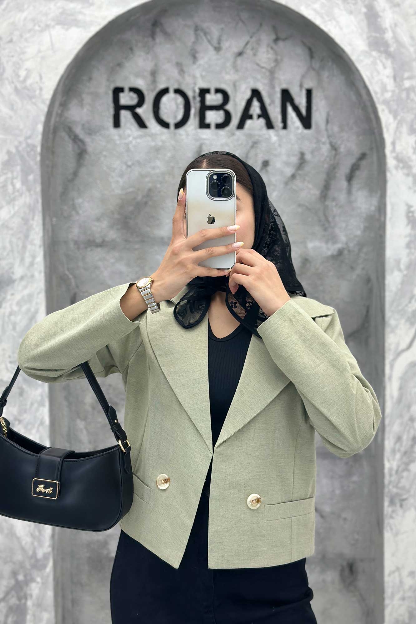 کت کراپ جیب فیلتو لینن