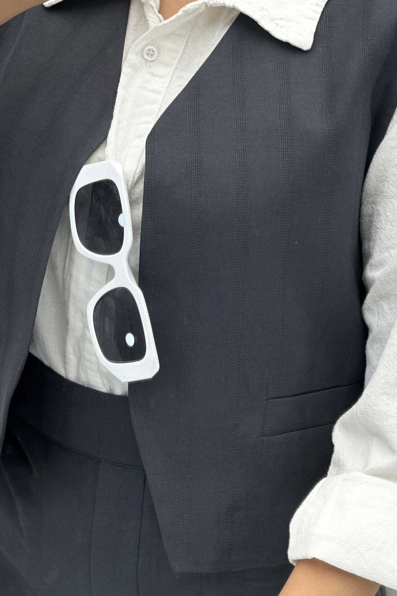 ست ژیله و شلوار جیب فیلتو لینن ژاکارد