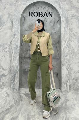 ژیله تک جیب فیلتو لینن ژاکارد